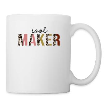 Werkzeugmacher Leopard Print Lustig - Tasse - Weiß - Rechts