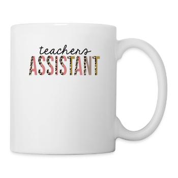 Lehrer Assistent Leopard Print Lustig - Tasse - Weiß - Rechts