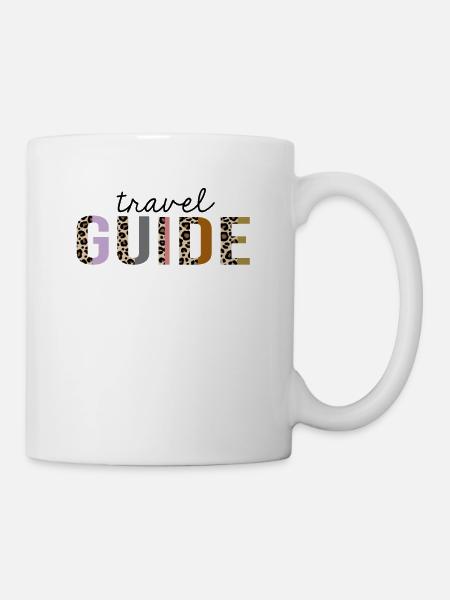 Reiseführer Leopardenprint Funny - Tasse - Weiß