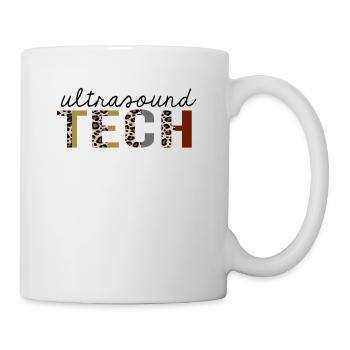 Ultraschalltechnologie Leopard Print Lustig - Tasse - Weiß - Rechts