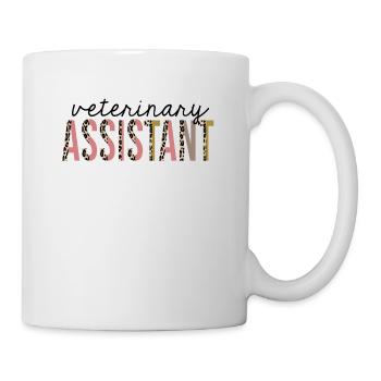 Tierarzthelferin Leopardenprint lustig - Tasse - Weiß - Rechts