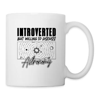 Astronomie introvertie mais volontaire Space Moon Stars - Mug blanc - blanc - Droite