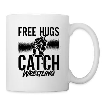 Free Hugs Catch Lutteur Combat Grappling - Mug blanc - blanc - Droite