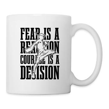 Muay Thai Fighter Fear Is A Reaction Thai Boxing - Tasse - Weiß - Rechts