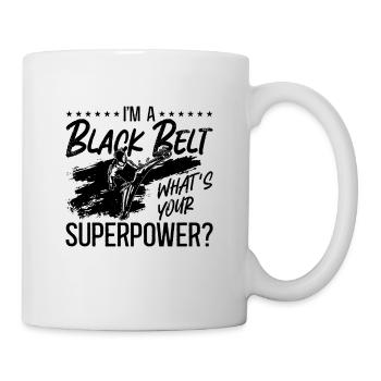 Taekwondo Je suis un combat de sport de combat de ceinture noire - Mug blanc - blanc - Droite