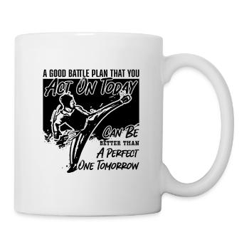 TaekwondoUn bon combattant de combat Karaté Sport - Mug blanc - blanc - Droite
