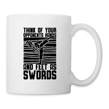 Taekwondo Fighter Think Of Your Opponents Fight - Tasse - Weiß - Rechts