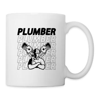 Plombier Plomberie Tuyauterie Outil Construction Plombiers - Mug blanc - blanc - Droite