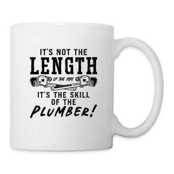 Plombier de plomberie Ce n’est pas la longueur du tuyau - Mug blanc - blanc - Droite