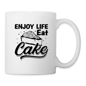 Enjoy Life Eat Cake Baker Baking Bakery Chef Cake - Mug - white - Right