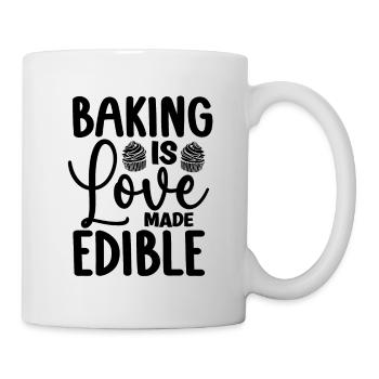 Baking Is Love Made Edible Baker Bakery Cake Bake - Mug - white - Right