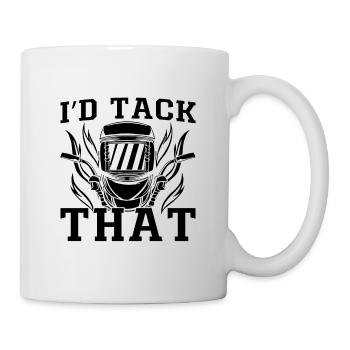 Je m’accrocherais à ce soudeur Carrière de soudeur de soudure métal - Mug blanc - blanc - Droite