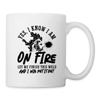 Je suis en feu Laissez-moi finir le soudage de soudeur de soudure - Mug blanc - blanc - Droite