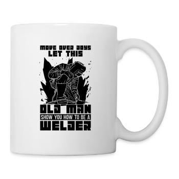 Welder Move Over Boys Weld Metal Welding Career - Mug - white - Right