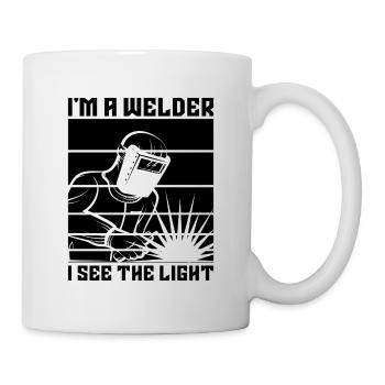 Je suis un soudeur je vois les soudeurs de soudage léger - Mug blanc - blanc - Droite