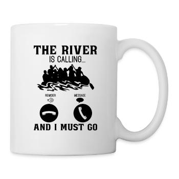 La rivière appelle rafting canoë pagaie pagaie - Mug blanc - blanc - Droite