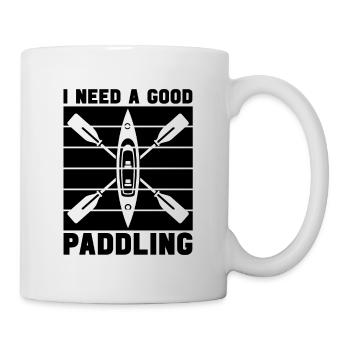 Rafting J’ai besoin d’un bon kayak de pagaie pagaie de rivière - Mug blanc - blanc - Droite