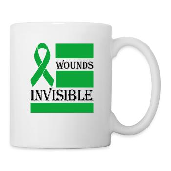 Blessures Invisible Sensibilisation à la maladie mentale - Mug blanc - blanc - Droite