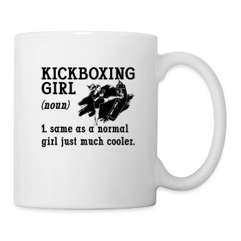 Kickboxing Girl Boxing Sports Kickboxer Fighter - Mug - white - Right