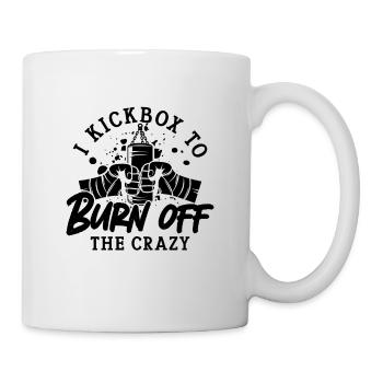 Je Kickbox Pour Brûler Kickboxing Kickboxer Boxe - Mug blanc - blanc - Droite
