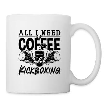 All I Need Is Coffee Kickboxing Kickboxer Fighter - Mug - white - Right