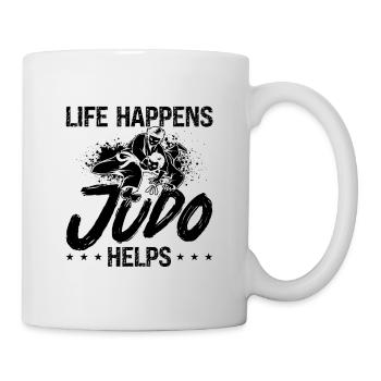 Judo Life Happens Judo Helps Sports Fighter Karate - Mug - white - Right