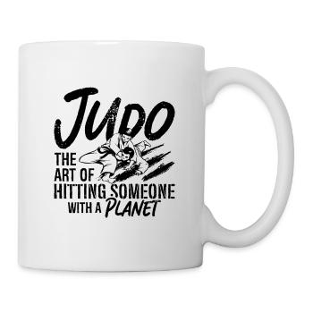 Judo L’art de frapper le karaté de combattant sportif - Mug blanc - blanc - Droite
