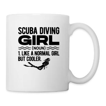 Snorkeling Girl Noun Definition Diver Scuba Diving - Tasse - Weiß - Rechts
