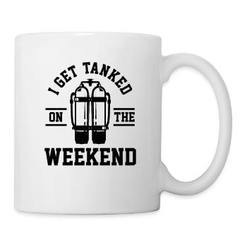 I Get Tanked On The Weekends Scuba Diver Diving Sn - Tasse - Weiß - Rechts