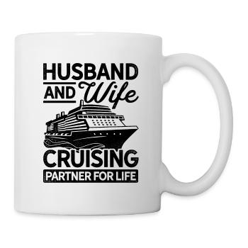 Husband And Wife Cruising Partners For Life Diver - Tasse - Weiß - Rechts