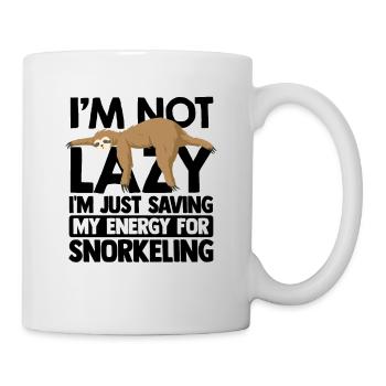 I'm Not Lazy I'm Just Saving My Energy For Snorkel - Tasse - Weiß - Rechts