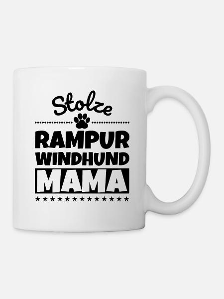 Stolze Rampur-Windhund Mama - Tasse - Weiß