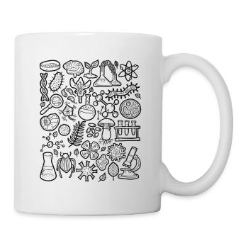 Biologie Doodle - Mug blanc - blanc - Droite