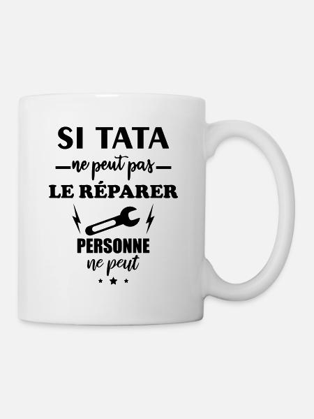 Si tata ne peut pas le réparer, idée cadeau Noël - Mug blanc - blanc