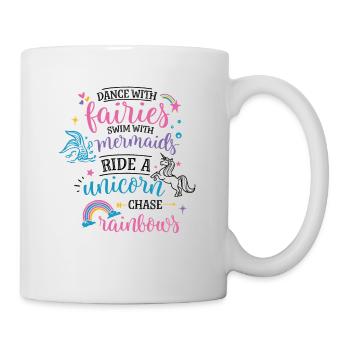 Tanz mit Feen Schwimmen Sie mit Meerjungfrauen Pitl Cith - Tasse - Weiß - Rechts