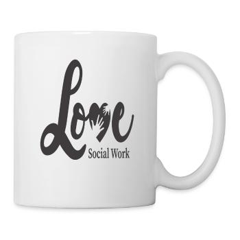 Aimer le travail social - Mug blanc - blanc - Droite