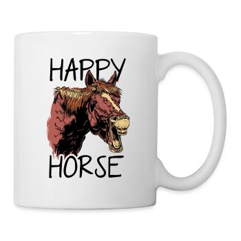 Happy Horse Graphic Horse Lover Equestrian Rider H - Tasse - Weiß - Rechts
