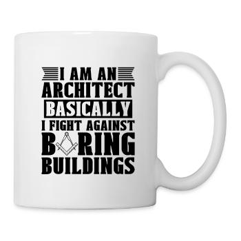 Architecture Building I Am An Architect Basically - Mug - white - Right