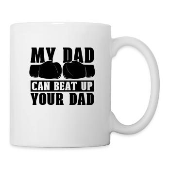 My Dad Can Beat Up Kickboxing Kickboxer Boxing - Mug - white - Right