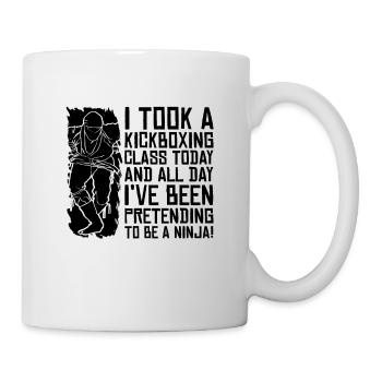 Kickboxer J’ai pris un cours de kickboxing Boxing Fighter - Mug blanc - blanc - Droite