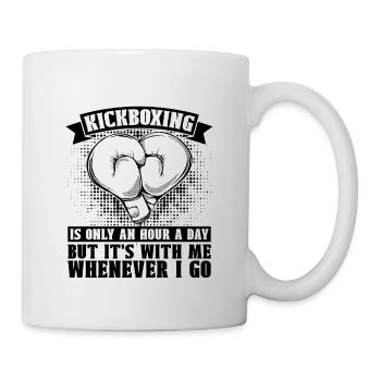 Kickboxing Is Only An Hour A Day Boxing Kickboxer - Mug - white - Right