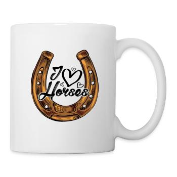 Love Horse Graphic Horse Lover Equestrian Rider Ho - Tasse - Weiß - Rechts