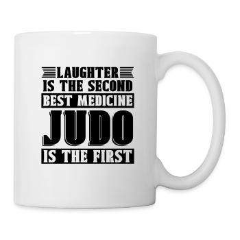Judo Laughter Is The Second Fighter Sports Karate - Mug - white - Right