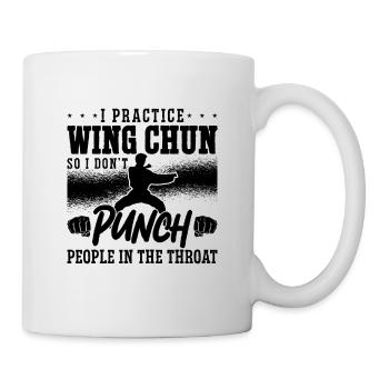 Je pratique les arts martiaux Wing Chun Fighter Kung Fu - Mug blanc - blanc - Droite