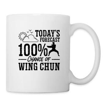 Prévisions d’aujourd’hui Wing Chun Kung Fu Fight Fighter - Mug blanc - blanc - Droite