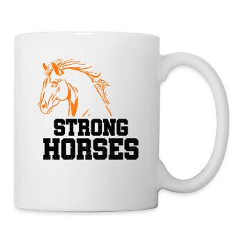 Strong Graphic Horse Lover Equestrian Rider Horses - Tasse - Weiß - Rechts