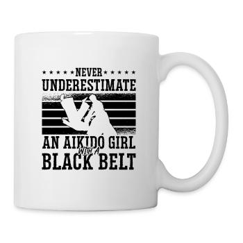 Never Understimate An Aikido Girl Samurai Fighter - Mug - white - Right