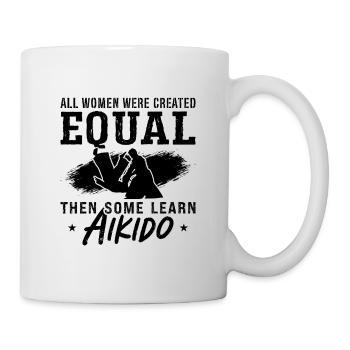 Aikido All Women Were Fighter Samurai Martial Arts - Mug - white - Right
