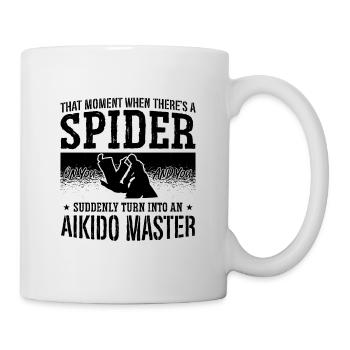 Aikido There's A Spider Fighter Fight Martial Arts - Mug - white - Right