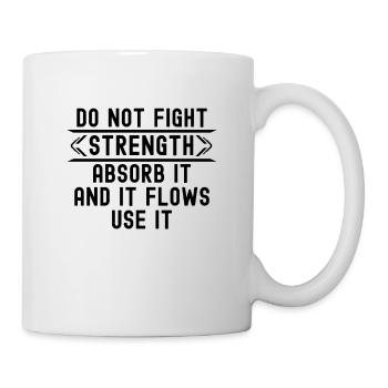Ne combattez pas la force Wing Chun Fighter Kung Fu - Mug blanc - blanc - Droite
